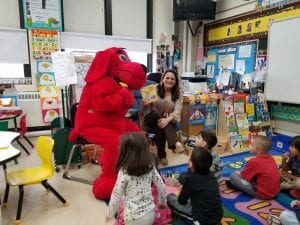 Clifford and Mrs. Chehab read us a story too!!
