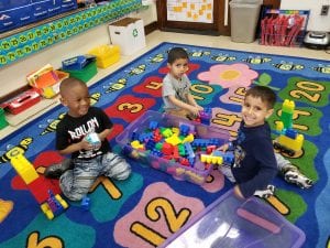 We enjoyed playing with our pre-school friends!