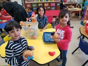 We enjoyed playing with our pre-school friends!