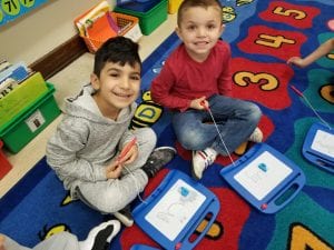 We blended beginning sounds with the onset -ug to read and write words in the -ug family like mug, dug, and bug!