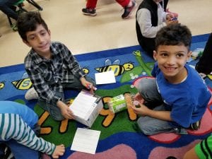 We worked with your book buddies to create awesome items from recycled materials!