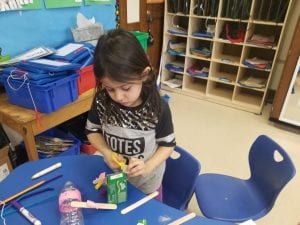 We worked with your book buddies to create awesome items from recycled materials!