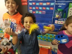 We worked with your book buddies to create awesome items from recycled materials!