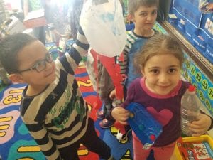 We worked with your book buddies to create awesome items from recycled materials!