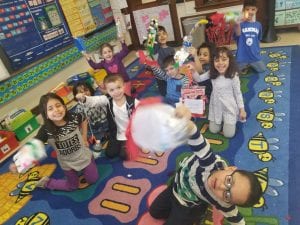 We worked with your book buddies to create awesome items from recycled materials!