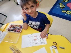 We cut labels and glues them onto an insect to label the part of the insect!