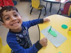 We created insects after learning about their body parts!