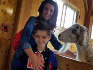 We saw little goats and big goats!