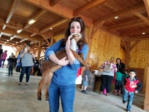 Even Mrs. Mehrhof got to hold a goat!