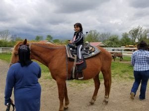 We rode a horse!