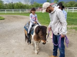 We rode a horse!