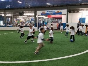 We had fun at High Velocity playing soccer games!