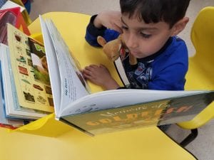We read to our new furry friends!
