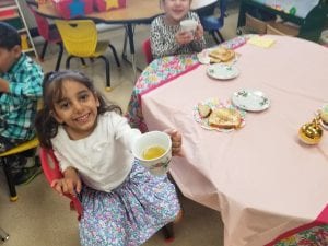 We had pretend tea....apple juice!