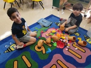 We enjoyed playing with our friends during choice time!