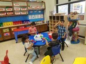 We worked with the math manipulatives in our table groups!