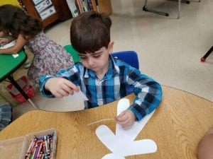 We used mirrors to create a representation of ourselves as part of a "We are All Special" project. We also read"Its OK to be Different" by Todd Parr.