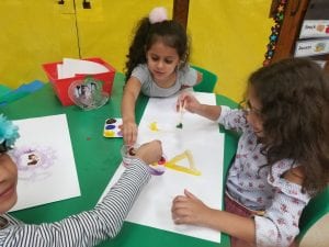 We painted at school!