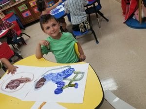 We painted at school!
