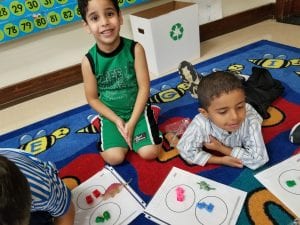 During math time, we practiced sorting and finding objects that are the same!