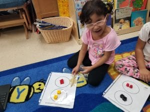 During math time, we practiced sorting and finding objects that are the same!