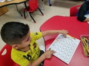 During Word Work we have been practicing writing and identifying the letter Aa!