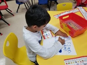 We have even been practicing writing our names on our papers!