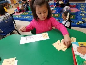 We are learning the letters in our names!!!