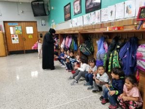Ms. Amged is helping us shop! Thank you, Ms. Amged!