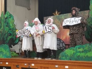 The assembly reminded us that "Kindness is contagious! We also learned to say NO to bullies!