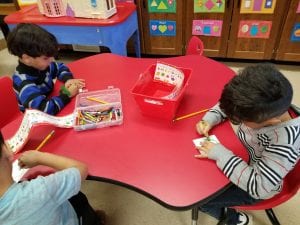 We colored an apple to match the one we like. We used these apples to make a graph to look at the results of which apple we like the best.