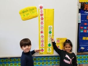 We found out that the majority of our class likes red apples the best!
