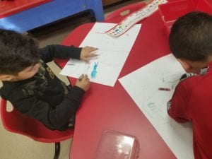 We used our work on writing time to write and draw messages to Mr. Abu-Rus to show we are thankful for his dedication to all of the Oakman Lions!