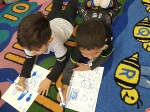 We did work on writing with our sight word, like!