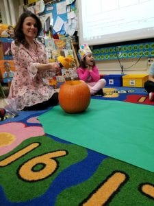 We carved a pumpkin today!