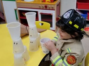 We stacked ghostly cups!