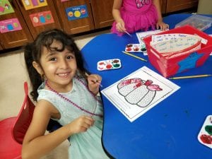 We strengthened our fine motor muscles with q-tip dip and dot painting!