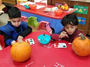 We painted pumpkins!!