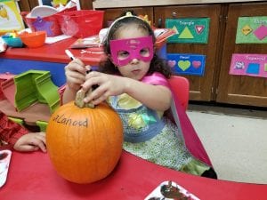 We painted pumpkins!