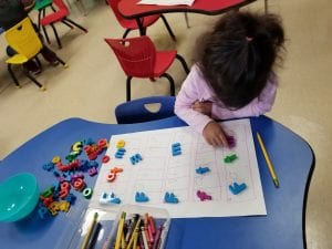We have been practicing learning and identifying the letters in our names.