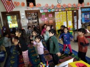 We are dancing like turkeys and flapping our wings!