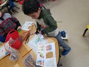 We worked on creating our Thanksgiving placemats!