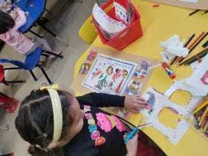 We worked on creating our Thanksgiving placemats!