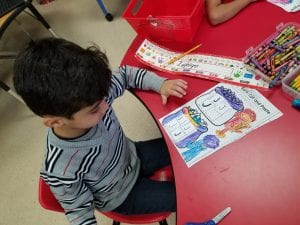 We sorted uppercase and lowercase Jj. "Lowercase j has a dot. Uppercase J does not!"
