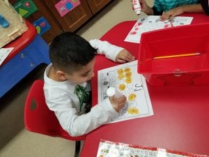 We used dabbers to find the letter Jj!!