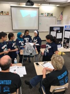 Way to Oakman Robotics Team!!! Here they are at a competition, in front of judges, presenting their Bio-dome!