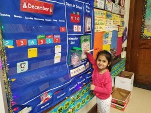 This friend is helping us record the number of days left til we have a special visit from a very special character.....Santa! We are counting down with candy canes and recording the number on ten frames!