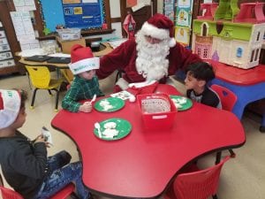 We decorated cookies with Mrs. Claus!