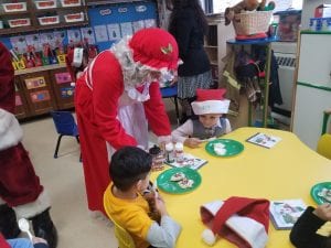 We decorated cookies with Mrs. Claus!