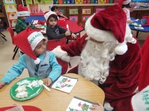 We decorated cookies with Mrs. Claus!